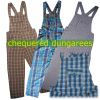 Funky Chequered Dungarees
