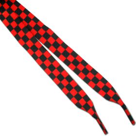Punk, Goth & Skater Boot Laces - Red Chequered