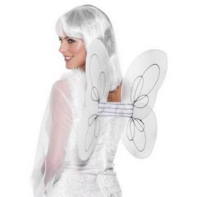 Net Glitter Wings - White & Silver