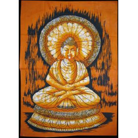 Buddha Dhyana Batik Small - Orange