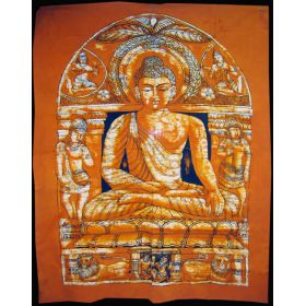 Buddha Batik Large - Orange