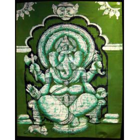 Ganesh Batik Large - Green