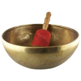 Tibetan Prayer Bowls with Leather Wrapped Beater - 9 Inch Diameter