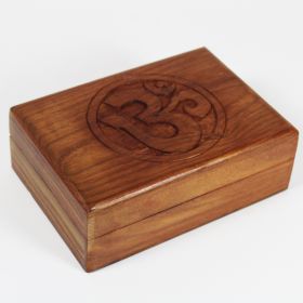 Smooth Wooden Jewellery Boxes - Om