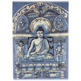 Buddha Bhumisparsa Batik Small - Blue