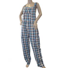 Abernathy Funky Chequered Cotton Dungarees
