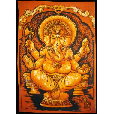 Ganesha With Parashu Batik Small