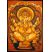 Ganesha With Parashu Batik Small - Orange