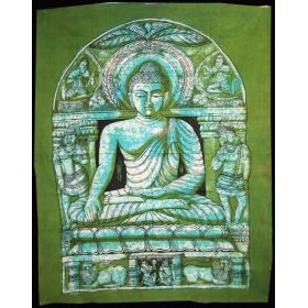 Buddha Batik Large - Green