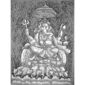 Ganesh Drawn by Mice Batik Large