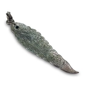 Ganesh Metal Leaf Incense Boat - Medium