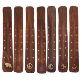 Embossed Wooden Incense Boats