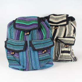 Two Pocket Woven Backpack