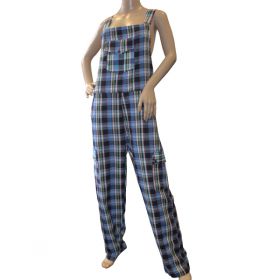 Federation Funky Chequered Cotton Dungarees - XL