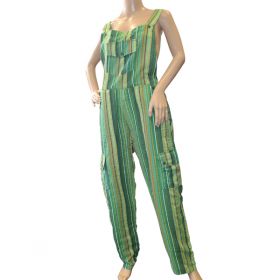 Everdeen Funky Striped Cotton Dungarees - XL
