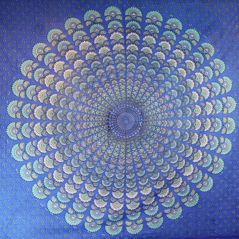 Vibrant Peacock Mandala Bedspreads