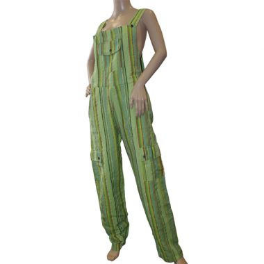 Rigel Funky Striped Cotton Dungarees